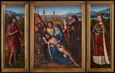 Lamentazione con San Giovanni Battista e Santa Caterina d